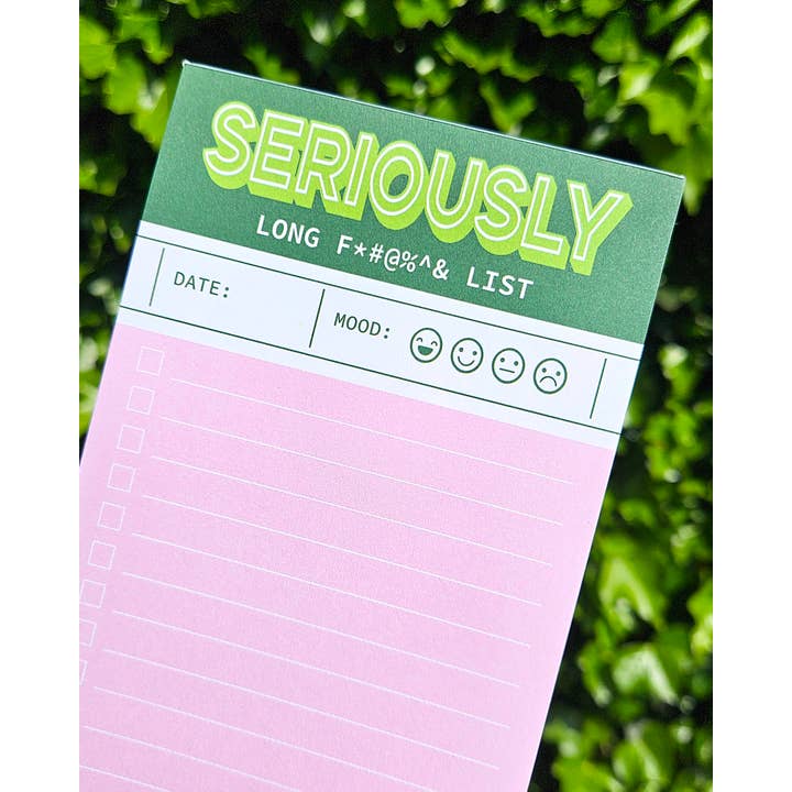 Studio Inktvis - Venta al por mayor Libretas - Bloc de notas verde, rosa, divertido, muy largo y divertido con listas de tareas pendientes1
