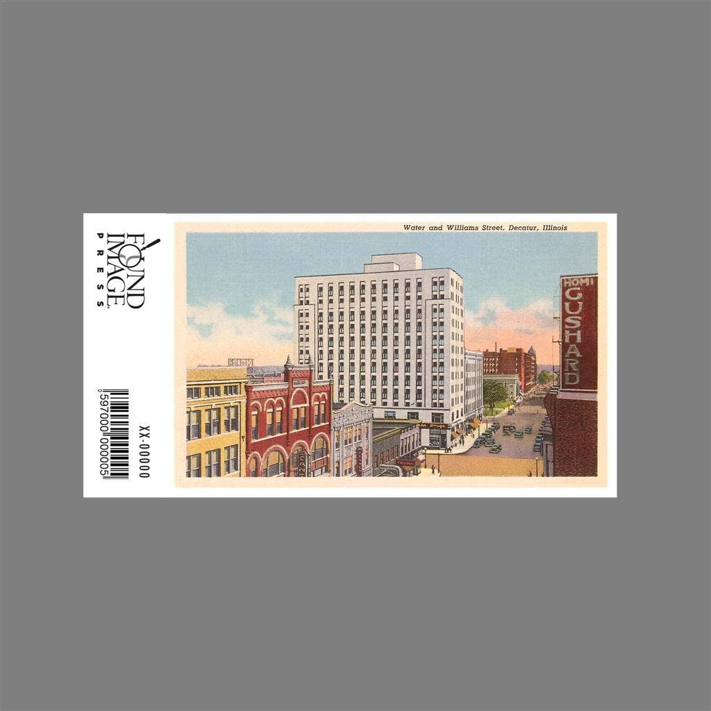 Found Image Press - Vendita all'ingrosso Adesivo - Adesivo IL-19 Centro di Decatur, Illinois1