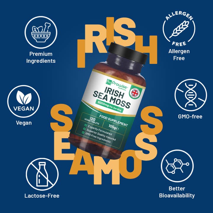 Prowise Healthcare - Wholesale Oral Supplement/Vitamin - Irish Sea Moss Tablets High Strength 6000mg