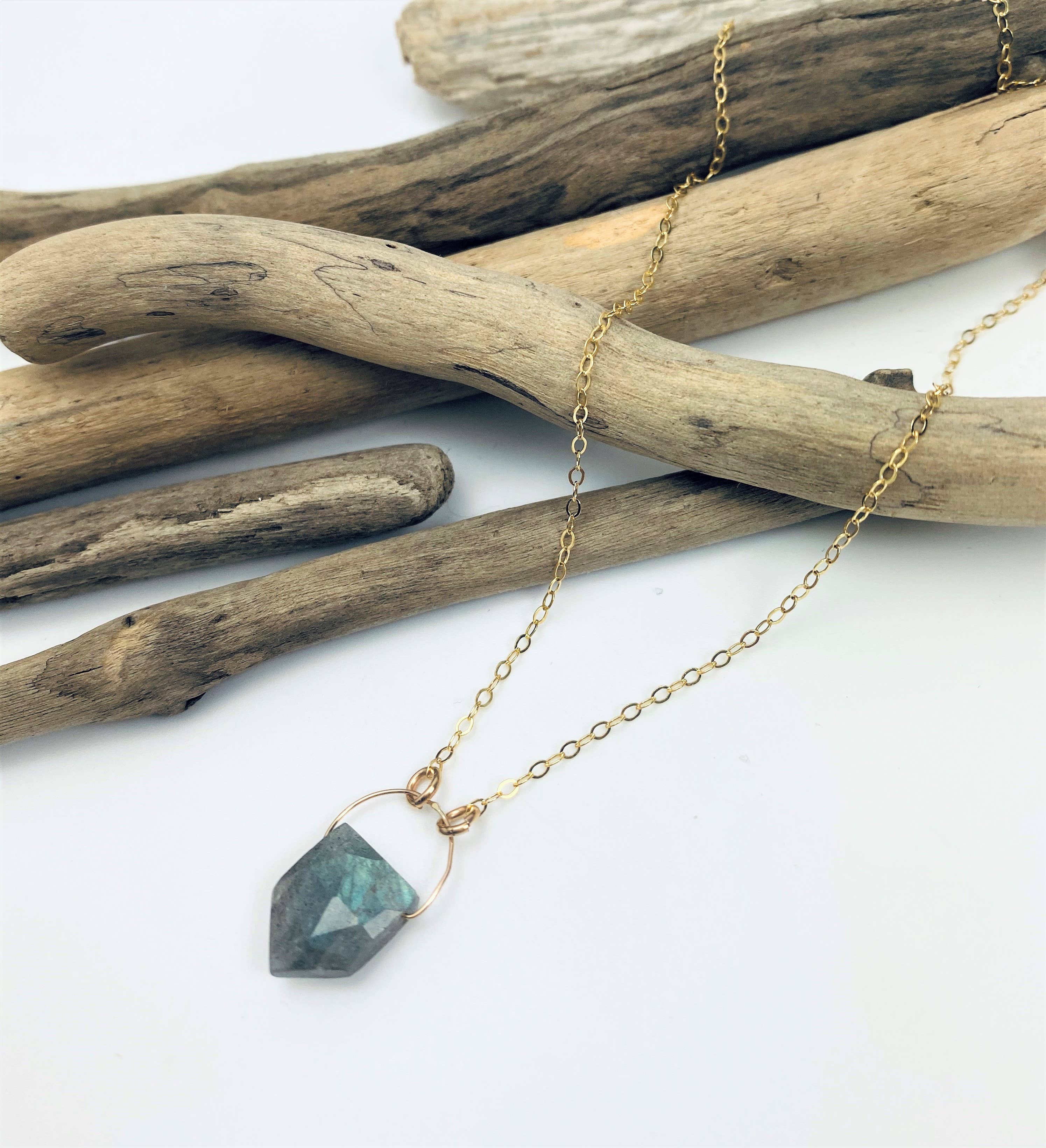 Laura J Designs - Wholesale Pendant/Charm Necklace - Labradorite Dagger Necklace3