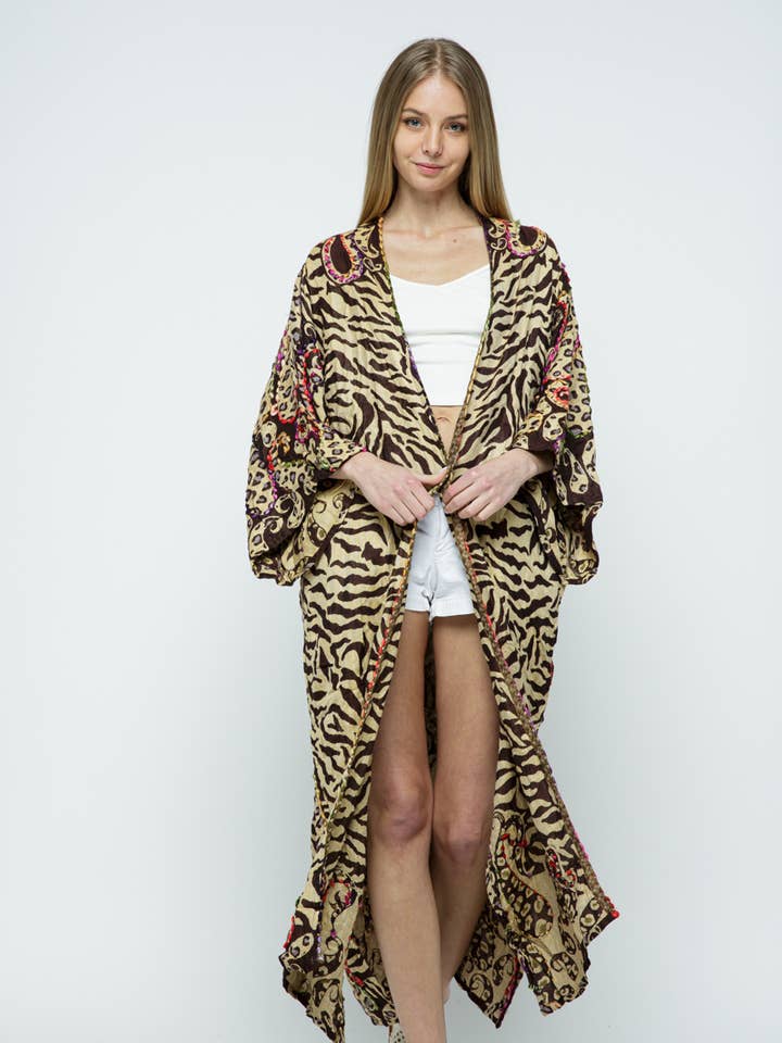 Imani Thick Stitch Duster for wholesale by Raj Trading & Imports (USA) Inc.