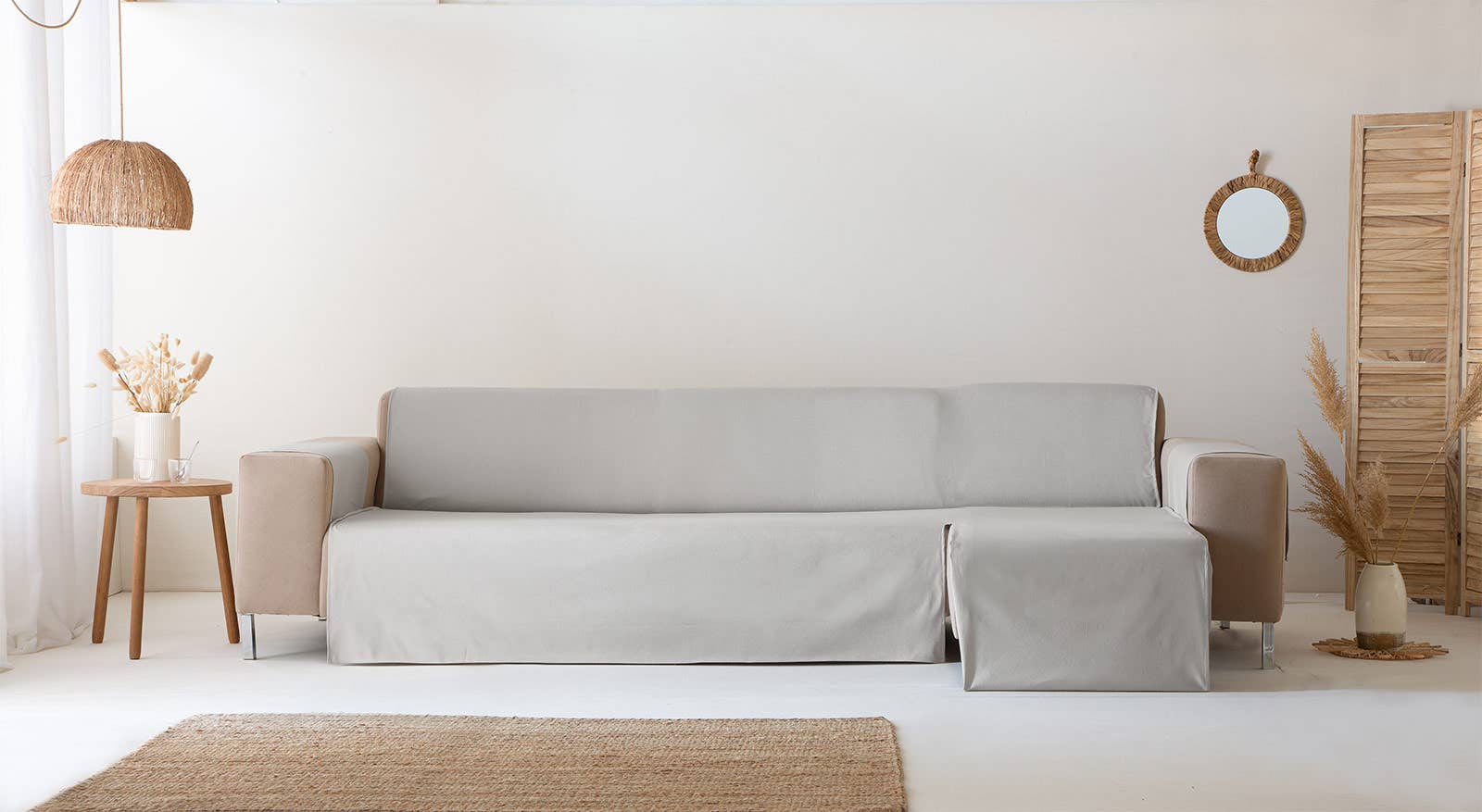 GAMUSI - Wholesale Chair/Sofa Slipcover - Smooth cotton plain sofa cover ALICANTE29