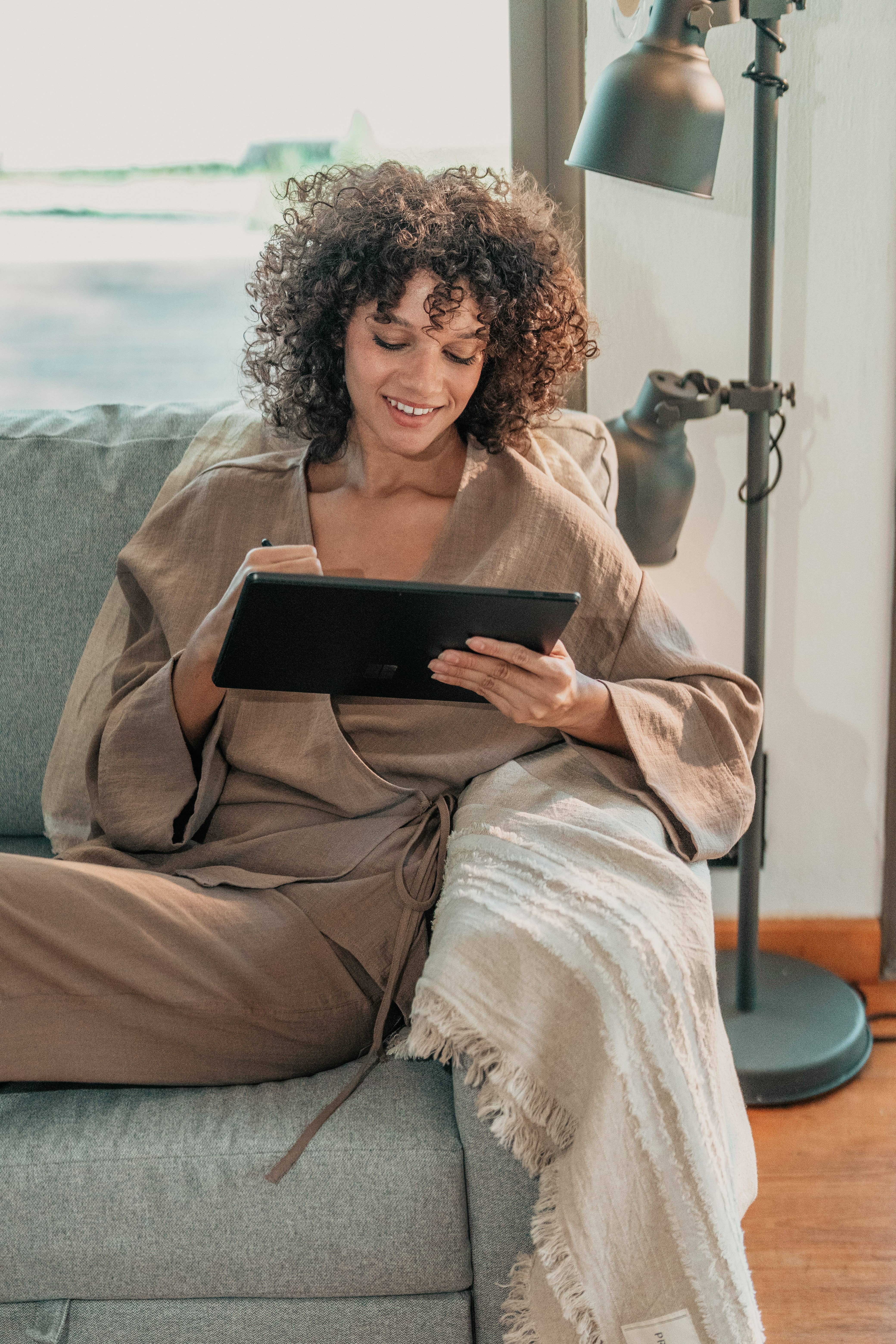 Primitive - Vente Plaids - Plaid à carreaux en lin Thalisse W014