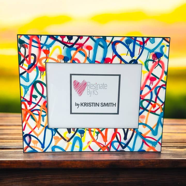 Bright Graffiti Hearts Photo Picture Frame for wholesale by Resinate By KS / by KRISTIN SMITH