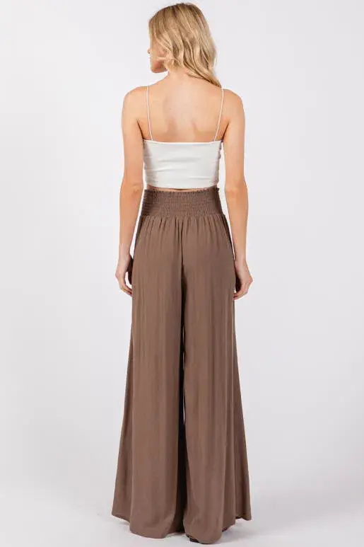 Final Touch – wholesale Pants – Women's – Heavy Gauze Wide Leg Pants - NP70263D-HV24