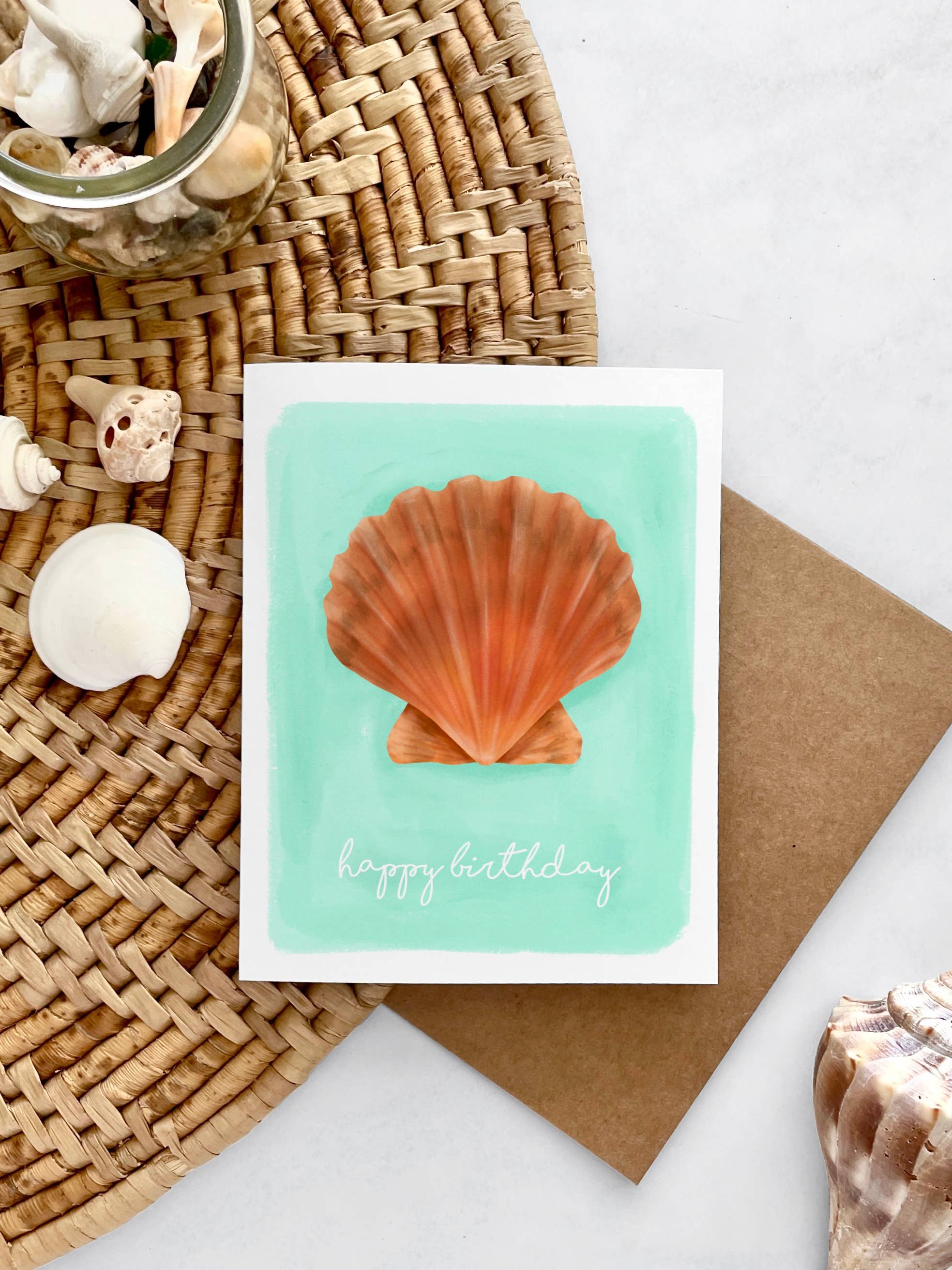 25 Sweetpeas - Wholesale Birthday Card - Lion Paw Sea Shell Birthday Card2