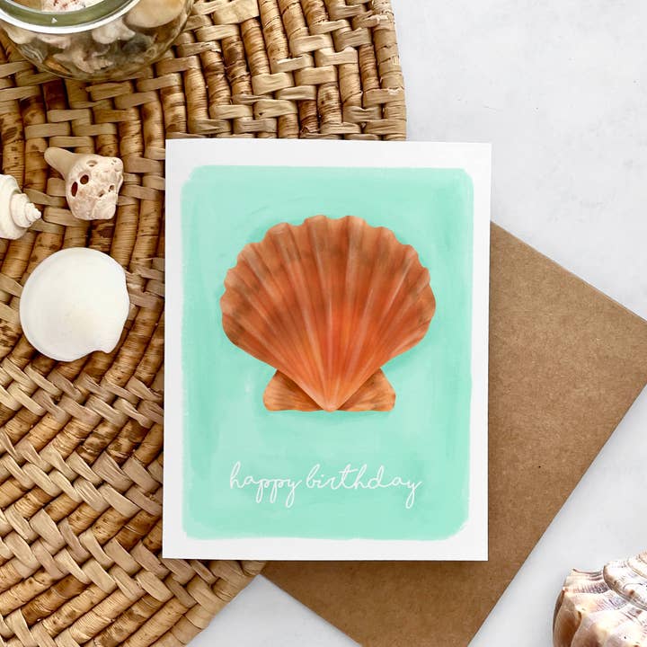 25 Sweetpeas - Wholesale Birthday Card - Lion Paw Sea Shell Birthday Card2