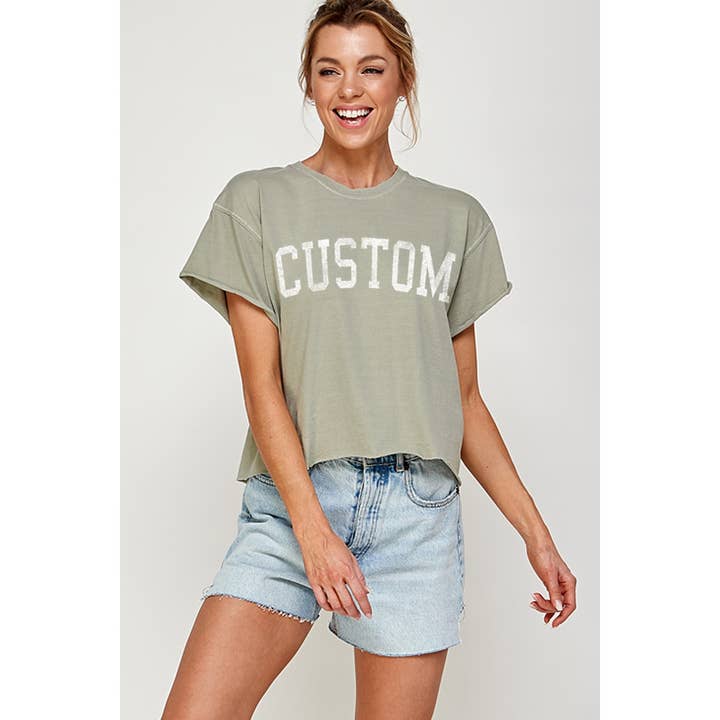 Illustrated Society - Wholesale Screen printed t-shirt – Women′s - CUSTOM VINTAGE GRAPHIC CROP TOP2