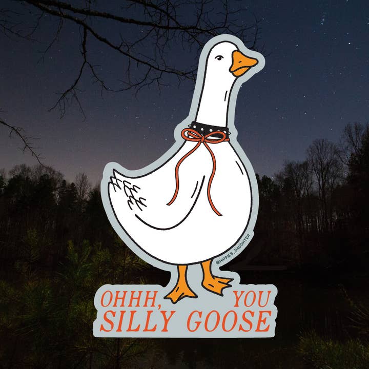 Silly goose // sticker for wholesale by Hippie’s Daughter