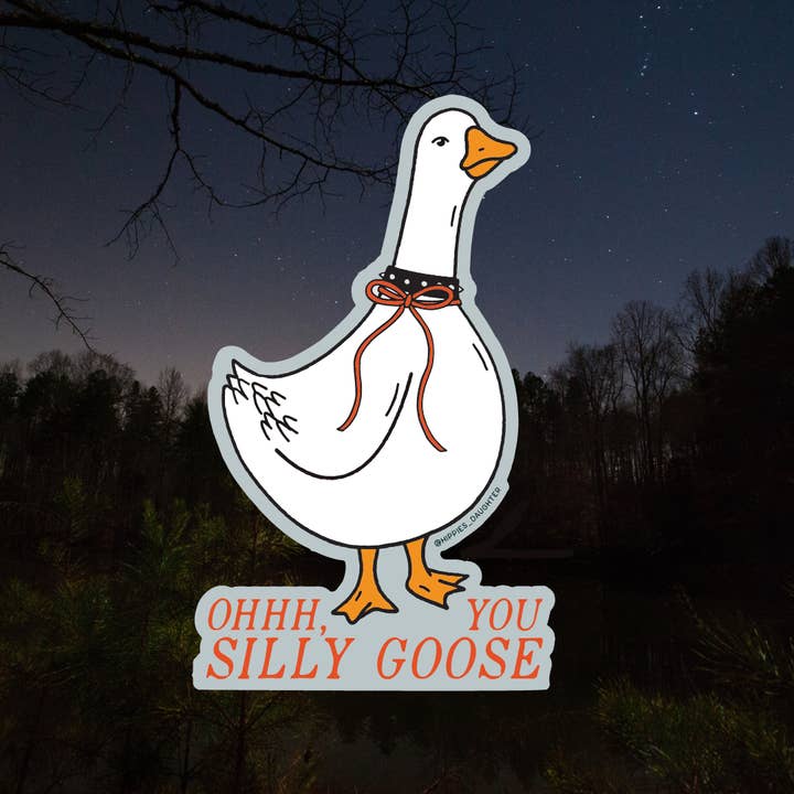 Silly goose // sticker for wholesale by Hippie’s Daughter
