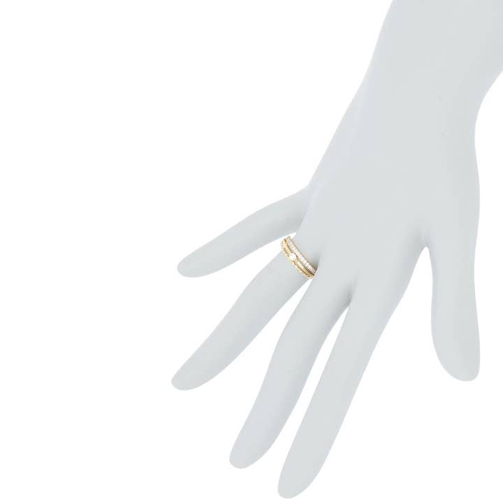 Adornia – Engroshandel Smykkesæt – Adornia sæt med tre ringe i sølv og guld2