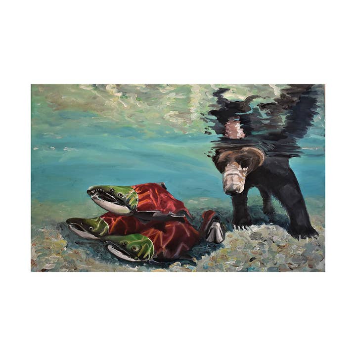 Salmon Dip Art Print for wholesale by Northern Vibes