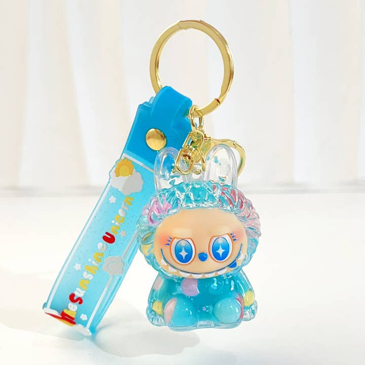 MKS America - Wholesale Keychain - Women's - Cute 3D Rabbit Keychain with Glitter and Wristlet Bag Charm12