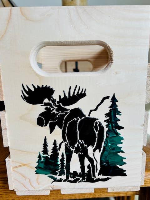 Cajas de madera occidentales pintadas a mano para venta al por mayor de KSC Art, LLC