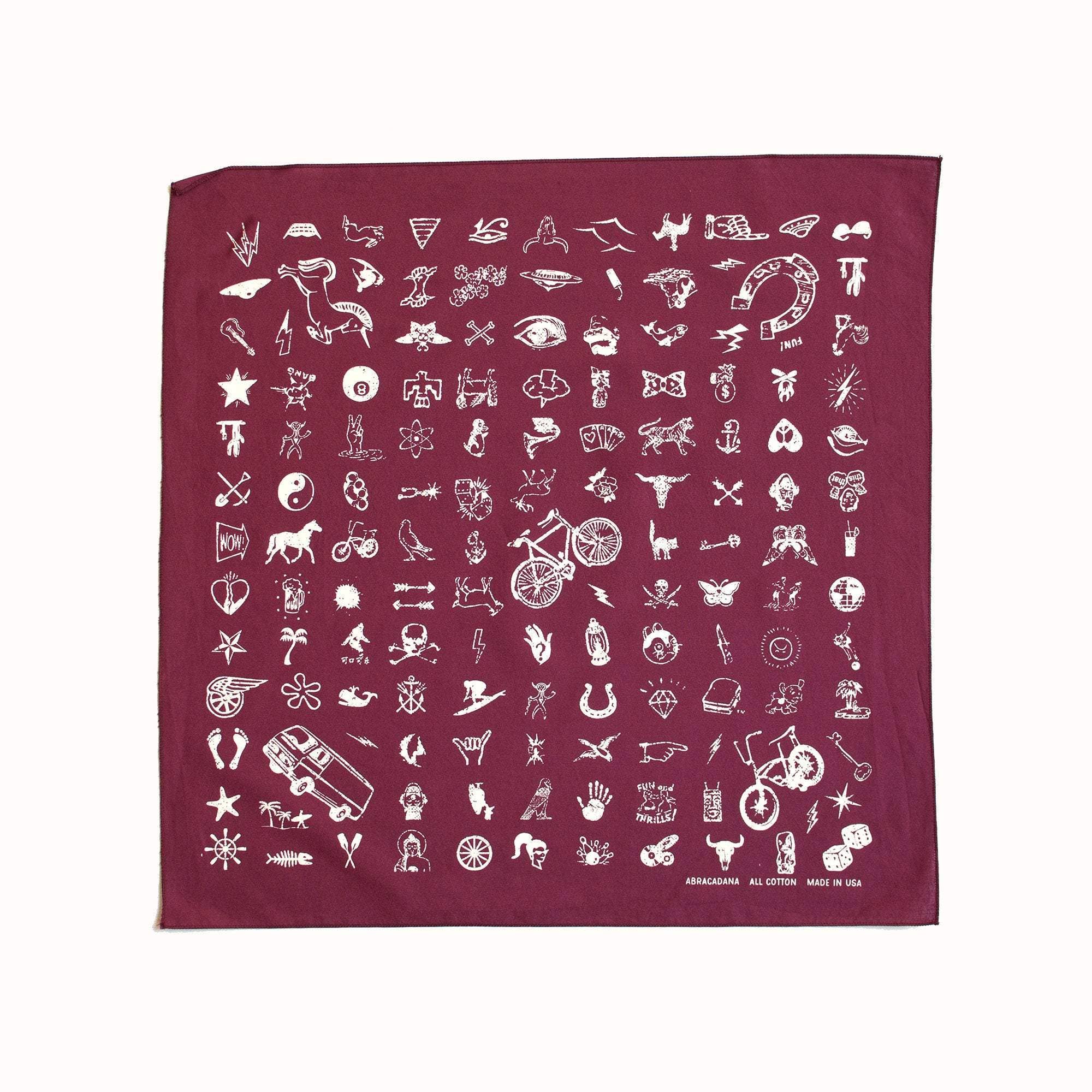 Abracadana - Wholesale Bandana - Unisex - Wine Big Fun Bandana1