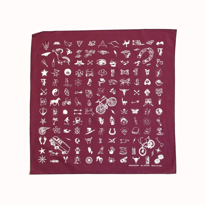 Abracadana - Wholesale Bandana - Unisex - Wine Big Fun Bandana1