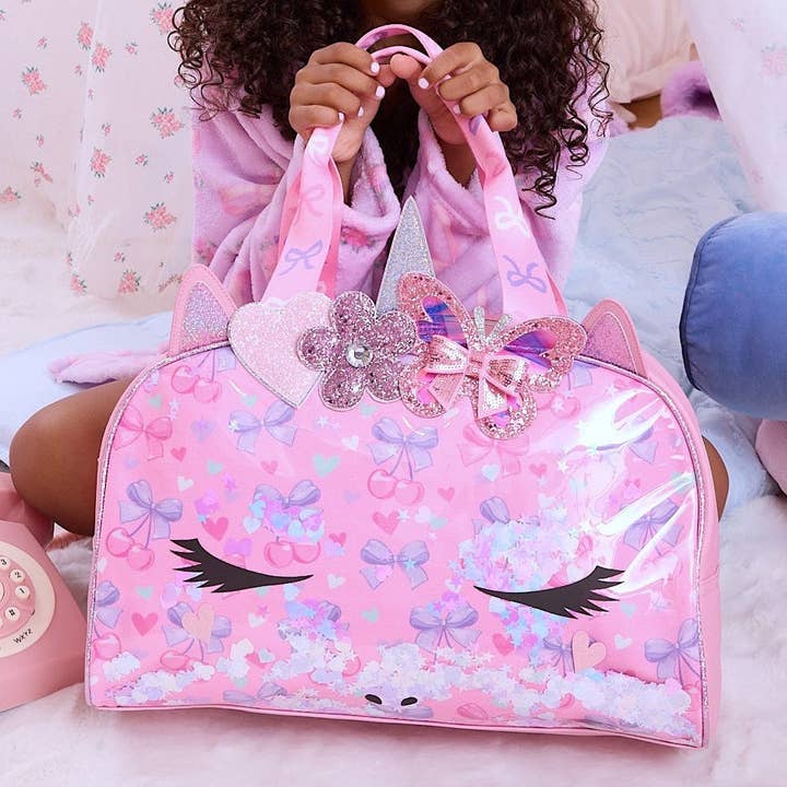 Miss Gwen Unicorn Confetti Medium Duffle Bag for wholesale by OMG Accessories