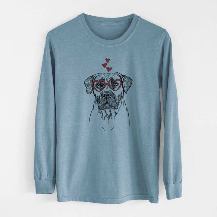 Inkopious - Wholesale Screen Printed T-Shirt - Unisex - Valentine Boris the Boerboel - Heavyweight 100% Cotton Long Sleeve2