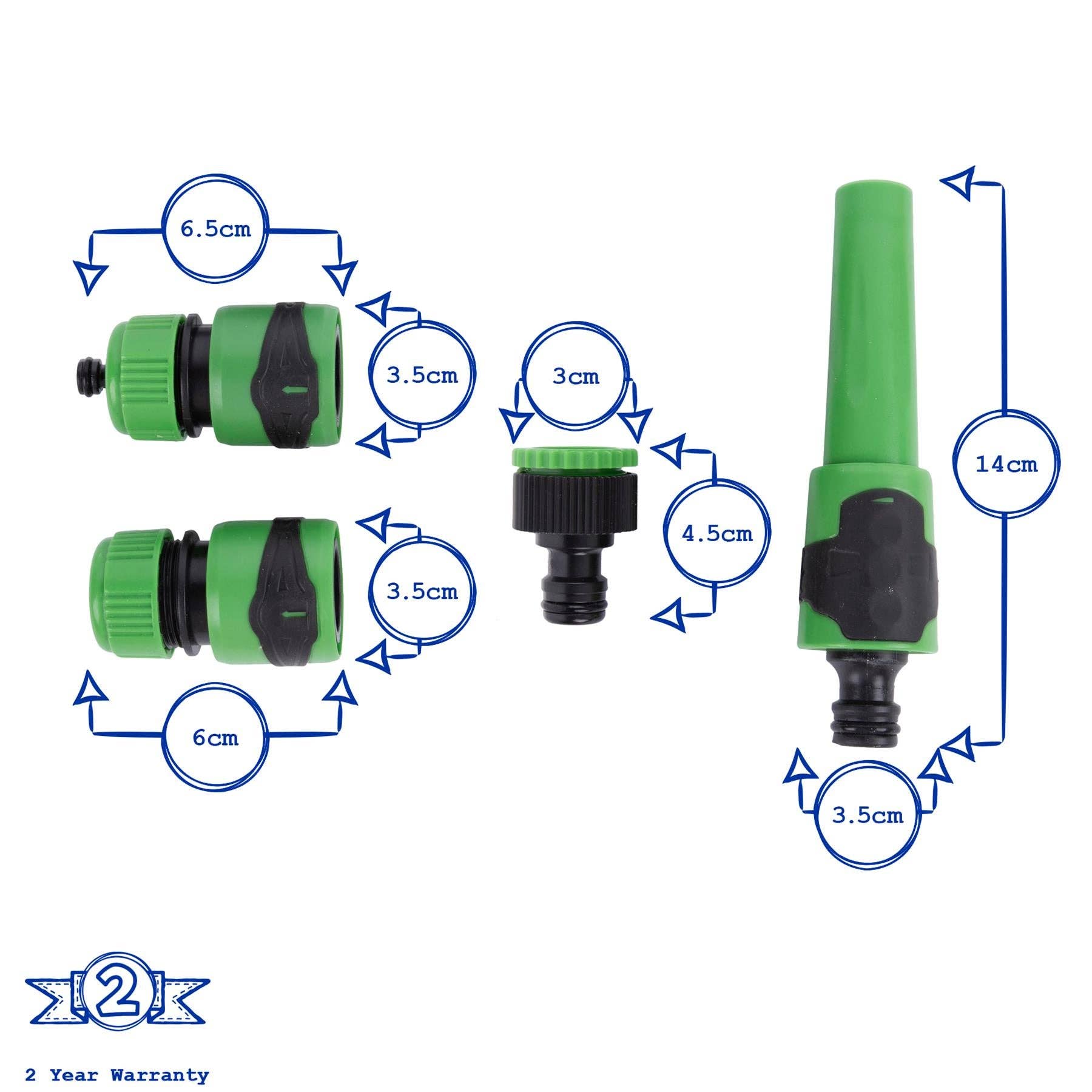Rinkit Ltd – wholesale Handy tool – 4pc 1/2" - 5/8" Hose Connector Set - By Green Blade1