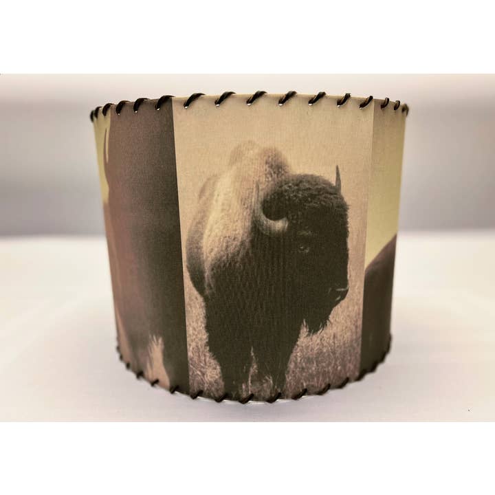 Lampshade Bison in the Fog Medium 11-inch for wholesale by Red Dirt Ranch Clothing Company