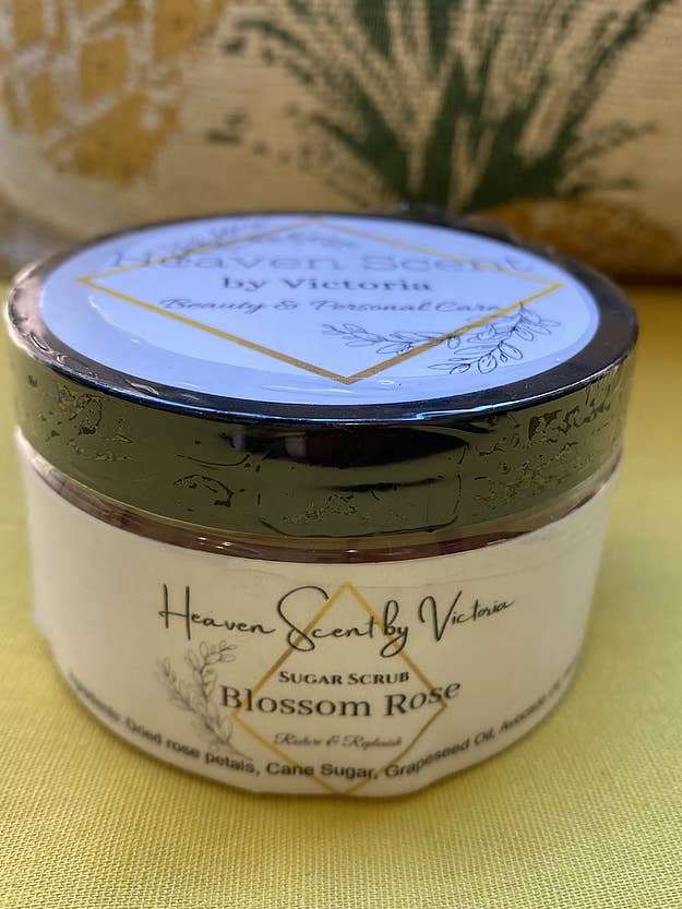 Organic Blossom Rose Sugar Scrub for wholesale by Heaven Scent by Victoria