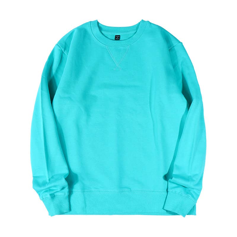 Rosa Clothing - Wholesale Sweatshirt - Women's - Athleisure loose fit plain cotton crewneck Sweatshirt9