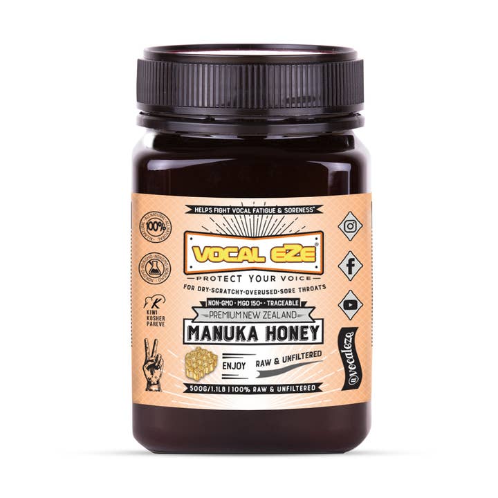 1lb. Manuka Honey Jar (MGO 150+) for wholesale by Vocal Eze