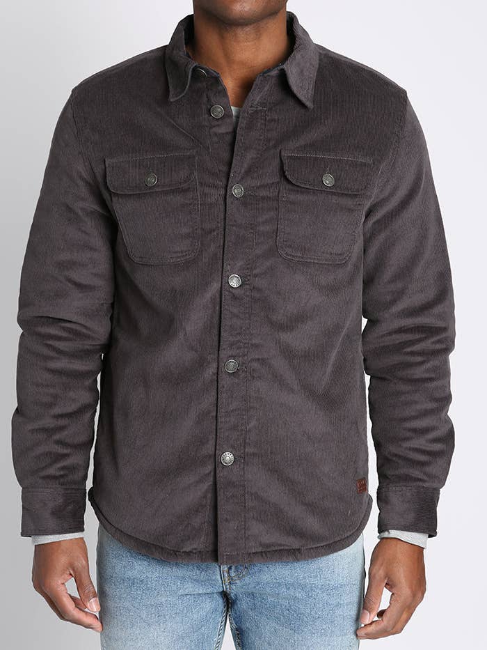 JACHS NY - Wholesale Shirt Jacket/Shacket - Men's - Concord Sherpa Lined Corduroy Shirt Jacket