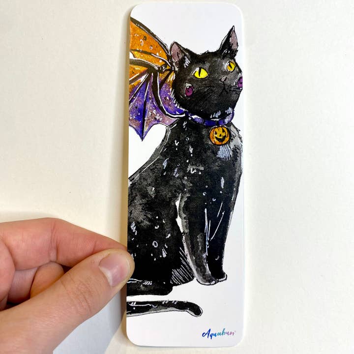 Black Cat Dragon Bookmark for wholesale by Aquabun
