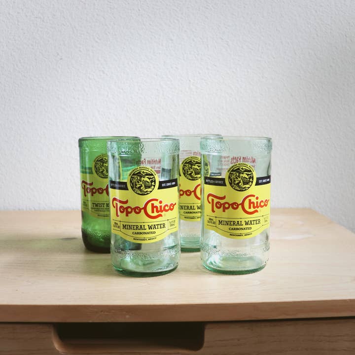 Project Happiness Candle Co. - Wholesale Drinking Glass/Cup - Topo Chico Drinking Glass