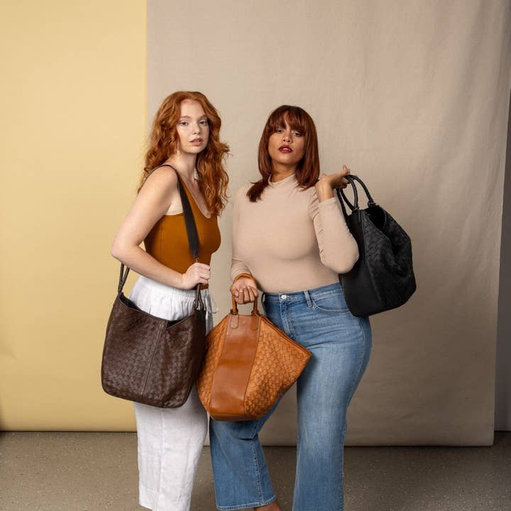 Deux Mains: Haiti Fair Trade - Wholesale Tote Bag - Women's - All Day Leather Tote5