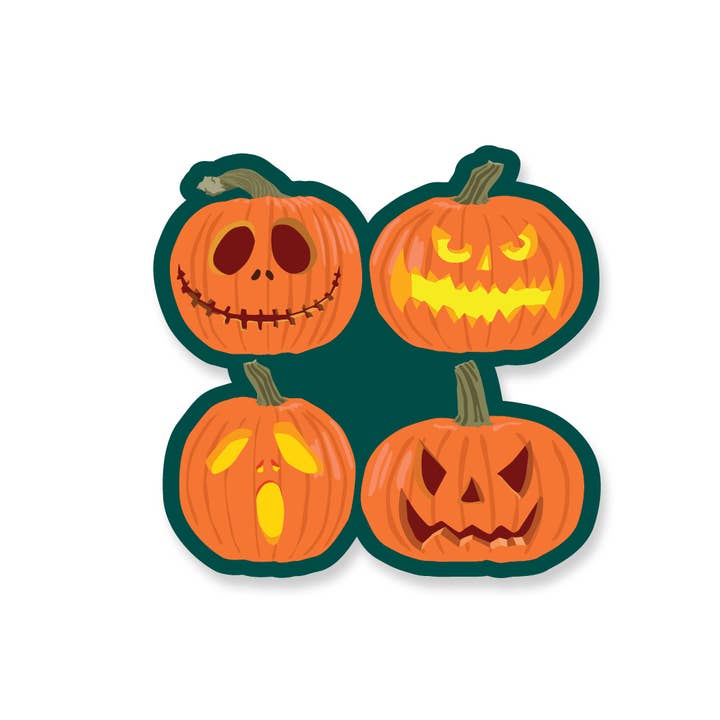 Apartment 2 Cards - Wholesale Sticker - Halloween Jack-O-Lanterns Vinyl Sticker