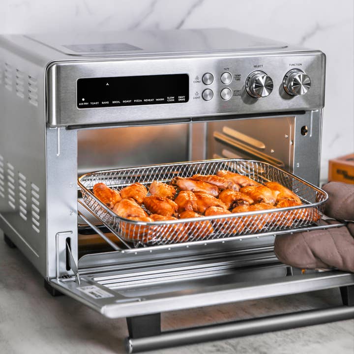 VAL CUCINA - Wholesale Kitchen Appliance - VAL CUCINA 10-in-1 Air Fryer Toaster Oven - Brushed Stainle