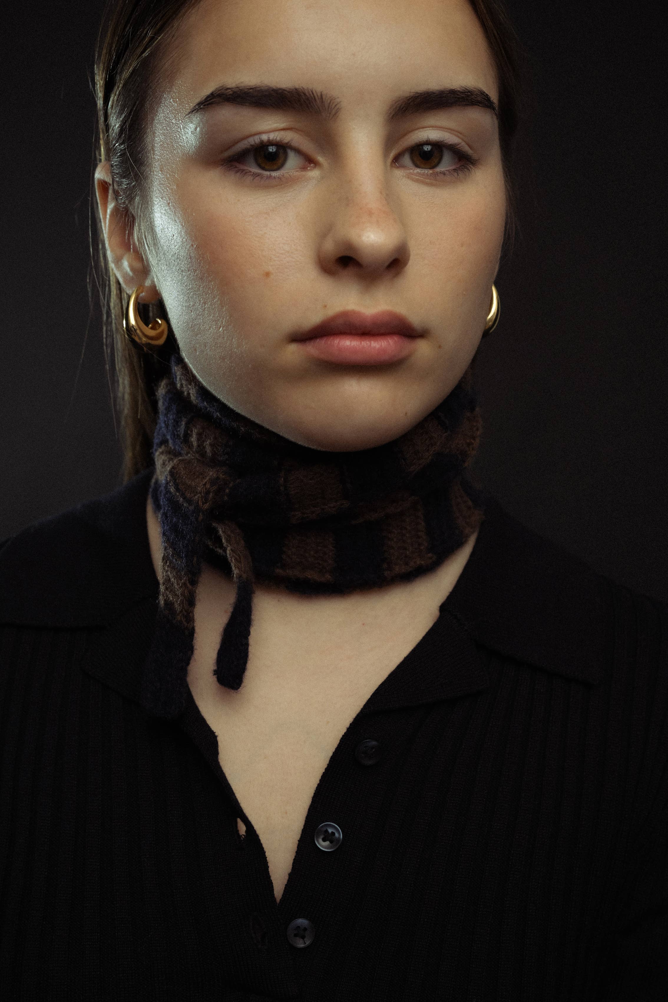 Abstract - Wholesale Scarf - Unisex - Pure cashmere knitted neck scarf16