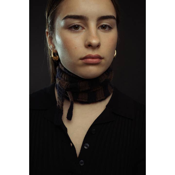 Abstract - Wholesale Scarf - Unisex - Pure cashmere knitted neck scarf16