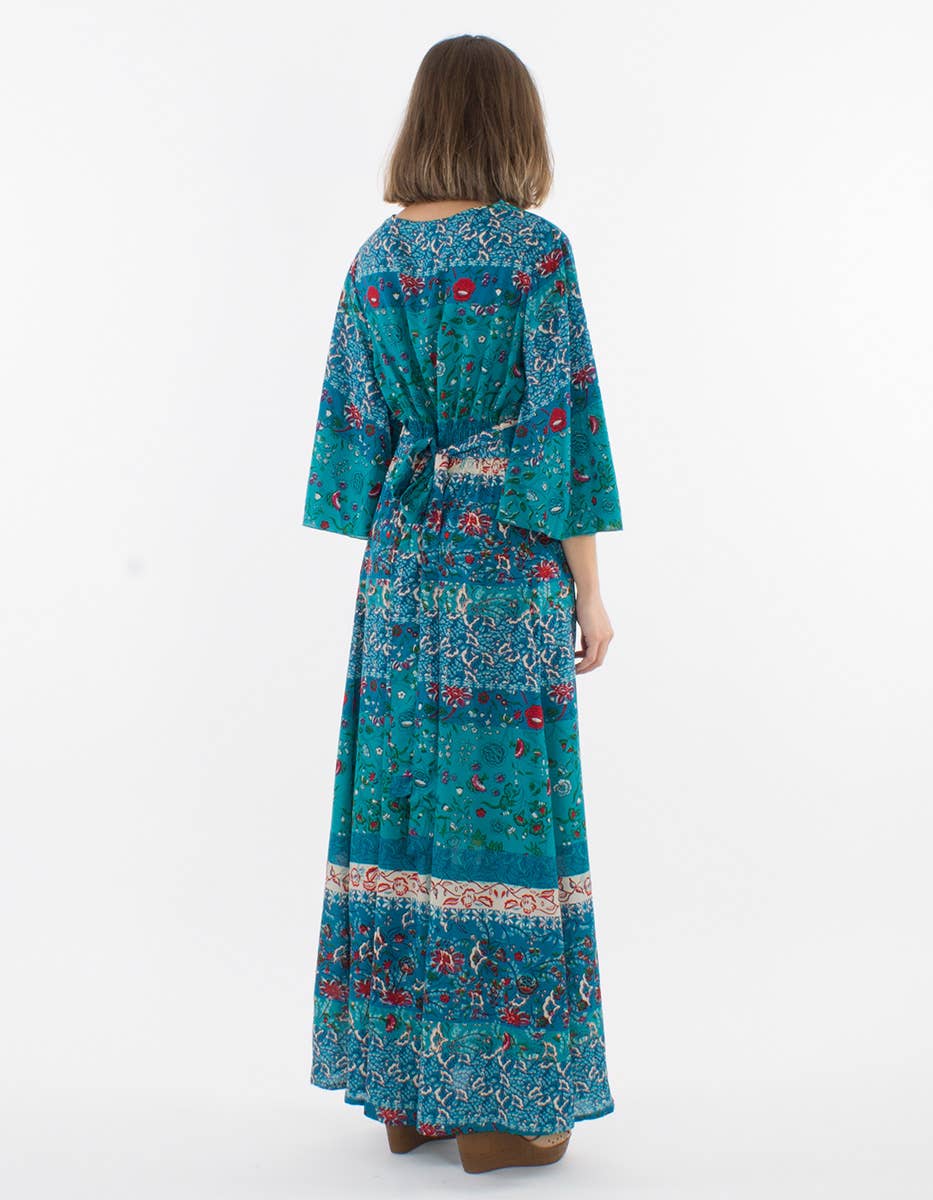 Coline – wholesale Klänning - Dam – Lång klänning i polyester med 3/4-ärmar och tryck från Coline0