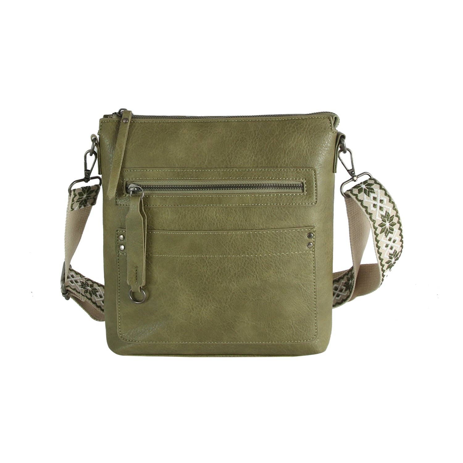 Handbag Factory Corp – wholesale Crossbody bag – Women's – Daily Zip Pocket Guitar Strap Crossbody Bag5