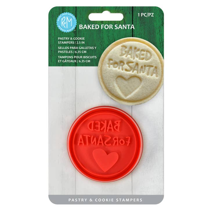 R&M International - Wholesale Cookie Cutter - Baked for Santa Pastry & Cookie Stamper Carded