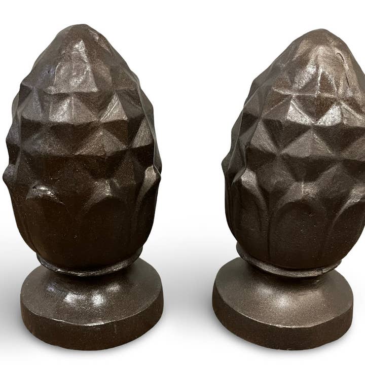 Cast Aluminum Bronze Finish Pine Cone Finials for 4"  for wholesale by Sanyork Fair Trade