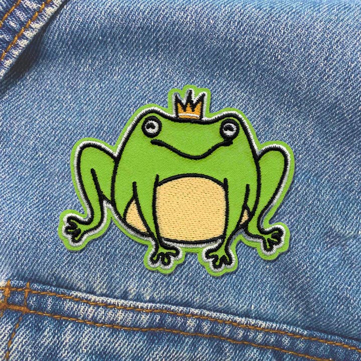 Frog King Patch for wholesale by Kosmic Soul