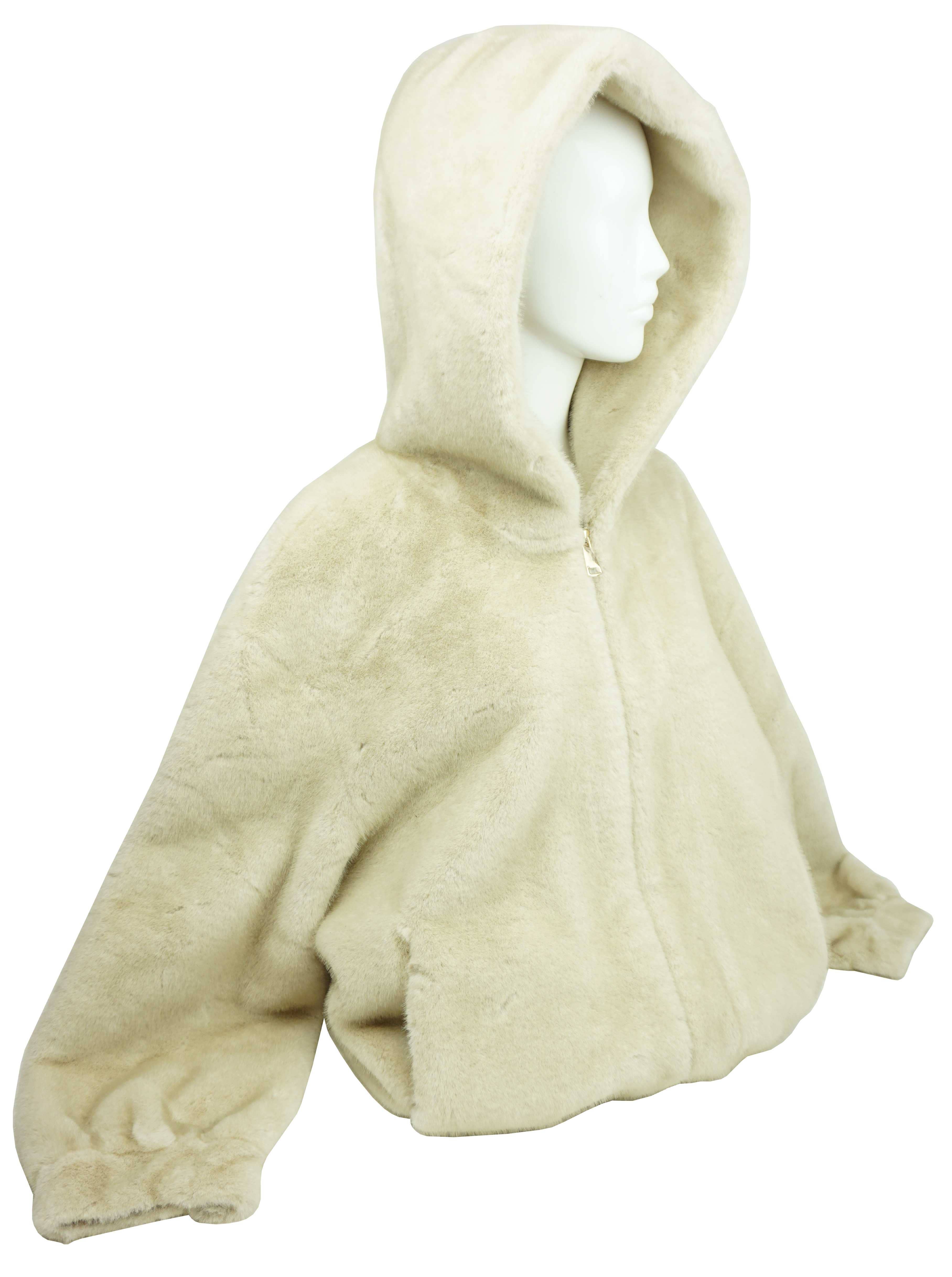 Anais - Wholesale Jacket - Women's - Faux fur hooded jacket MT0904