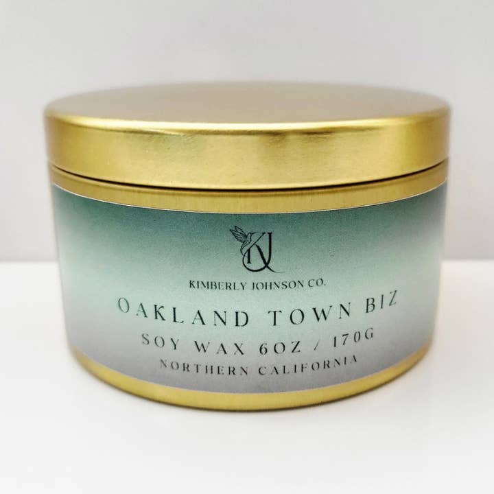 Oakland Town Biz Travel Tin for wholesale by Kimberly Johnson Co.