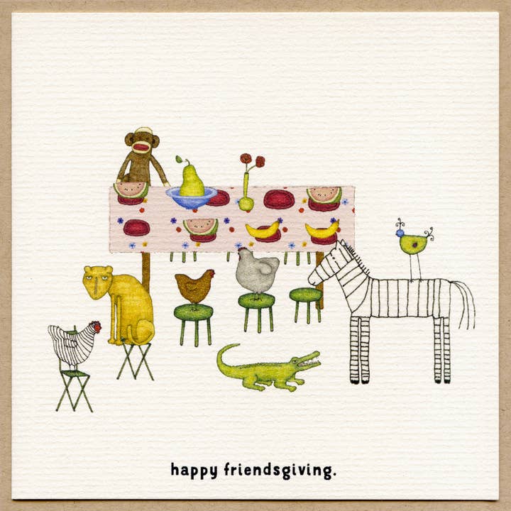 Friendsgiving gratulationskort - enda kort. för wholesale av Beth Mueller