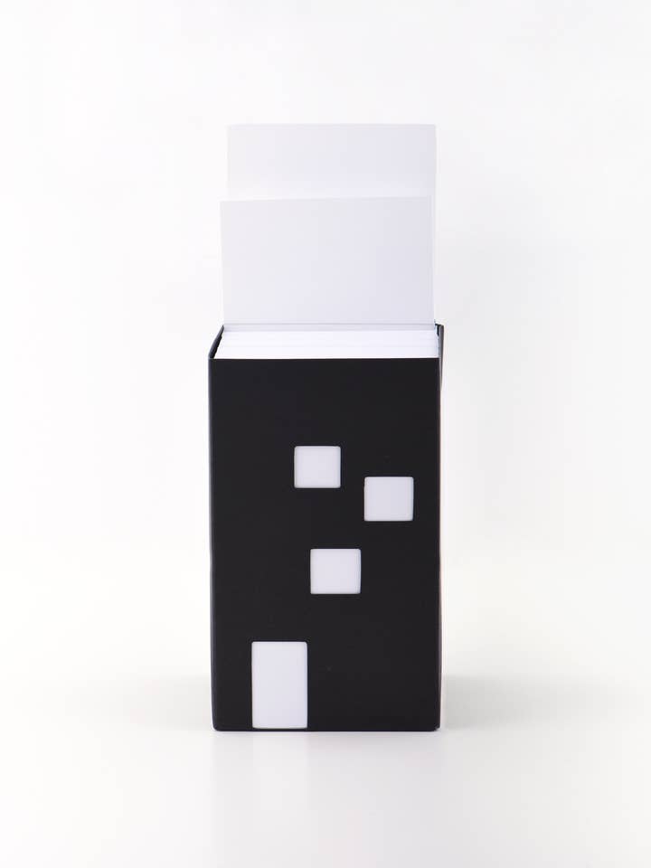 Taccuino nero a forma di edificio natalizio per la vendita all'ingrosso da parte di Cinqpoints