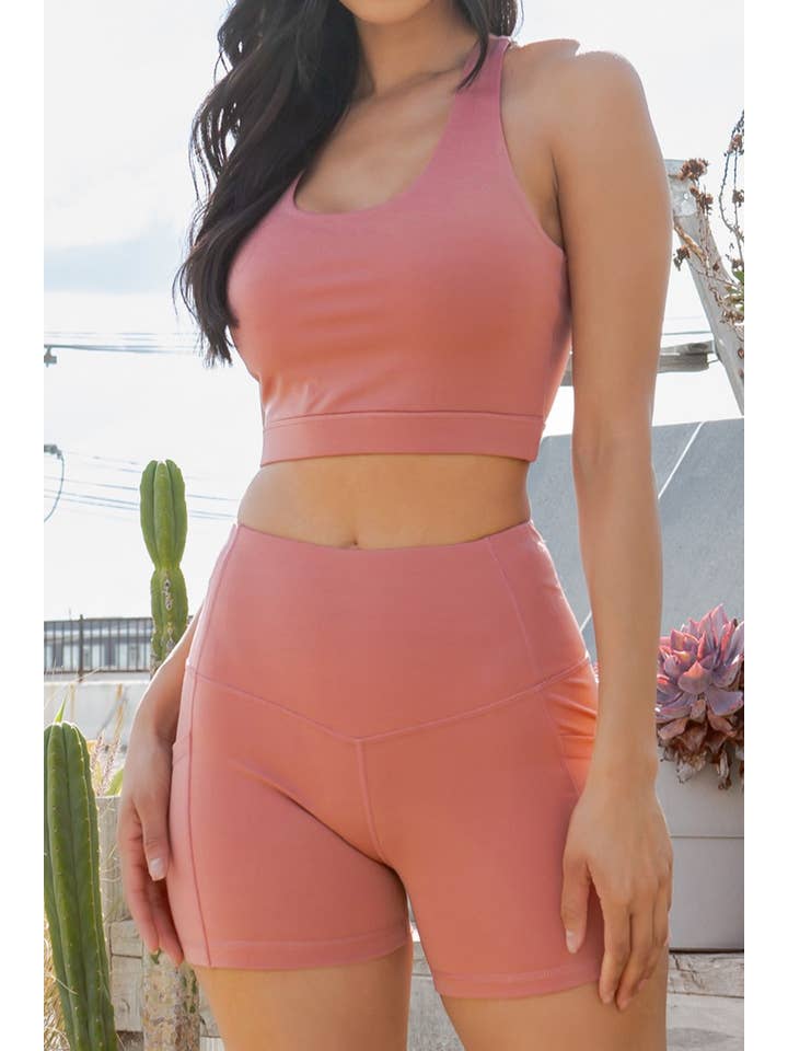 Color 5 - Wholesale Activewear Set - Women's - Active wear set crop top with shorts work out yoga set 4