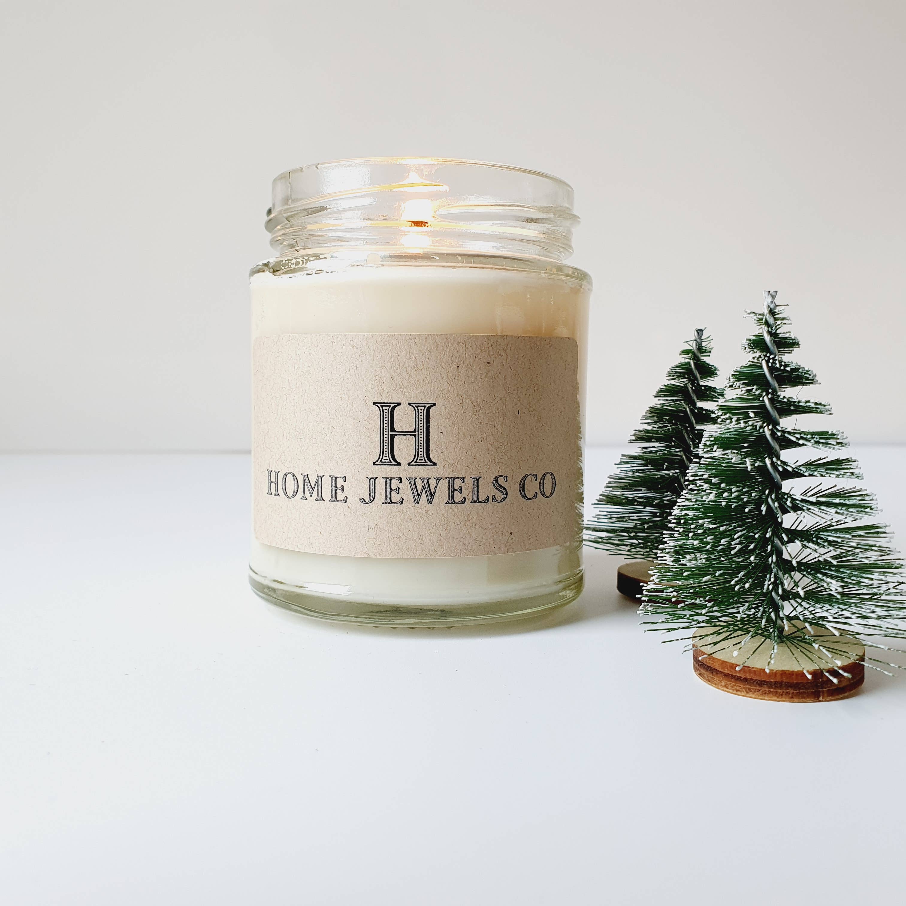 Home Jewels Co - Wholesale Jar/Filled Candle - Pine Tree Seasonal Scented Soy Candle - 8oz, 12oz, 16oz 1