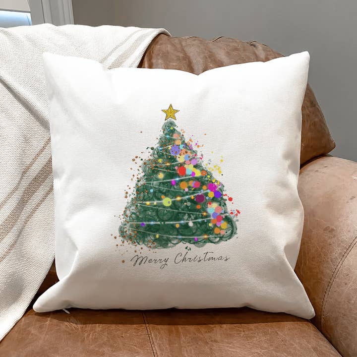 Christmas Tree Pillow Cover for wholesale by The Adorned Willows Marketplace LLC