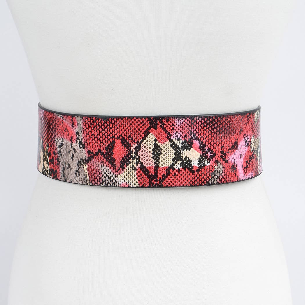 3AM BY H&D ACCESSORIES – Engroshandel Bælte - Dame – Multi Color Snake Talje Bælte2