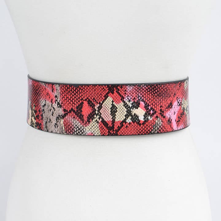 3AM BY H&D ACCESSORIES - Wholesale Belt - Women's - Multi Color Snake Waist Belt2