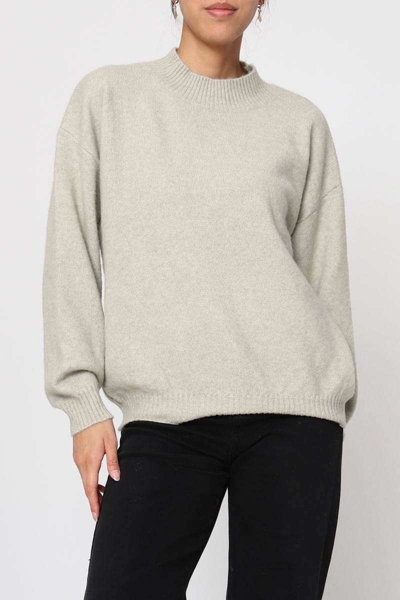 DIX-ONZE - Wholesale Knit Sweater - Women's - Soft Plain Sweater – Round Neck & Long Sleeves20